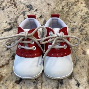Size 2 Angel Red Saddle Oxfords